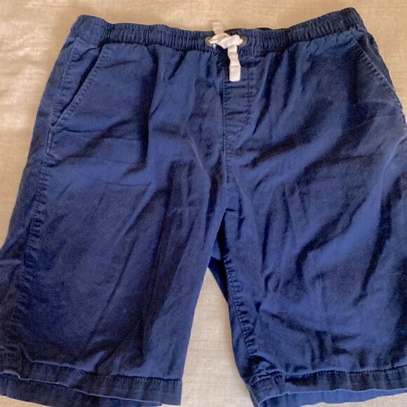 Lands’ End Boys Navy Chino Shorts with drawstring waist. Size XL (18-20) - Picture 2 of 8